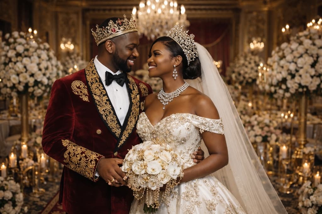 Couple africain lors de leur mariage