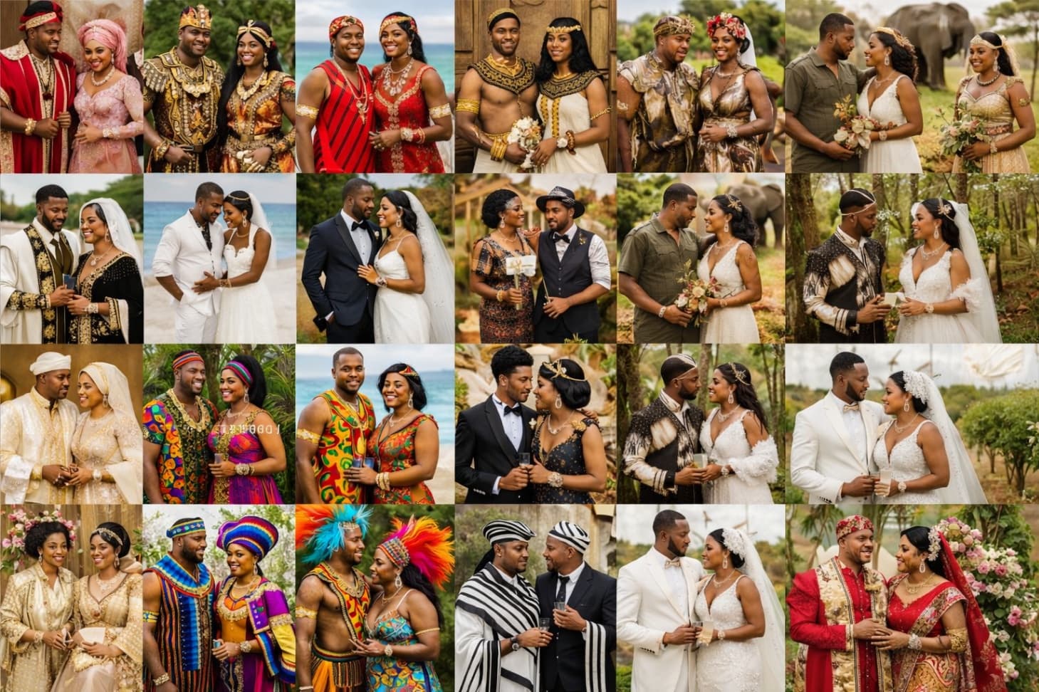 25 thèmes de mariage africain originaux.
